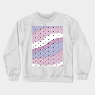 Lilac and Mauve Waves Retro Aesthetic stars / VSCO stars Crewneck Sweatshirt